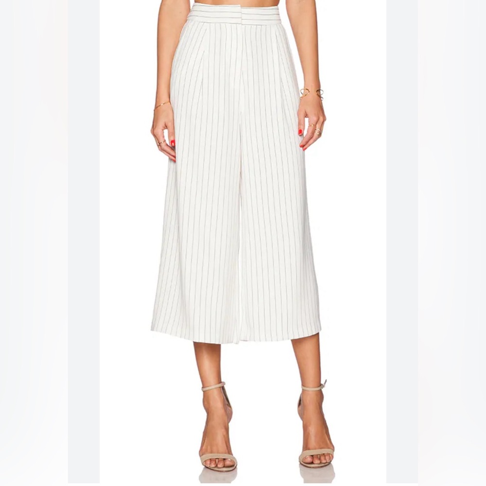 REVOLVE New Line Pants Finders Keepers White Stripe XS